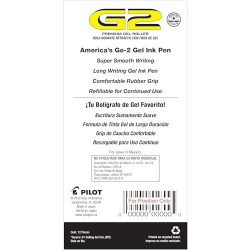 Pilot G2 Premium Gel Roller Pens, Bold Point 1 mm, Red Pens, Pack of 12 - Ideal for School, Journaling & Office Writing - Image 3