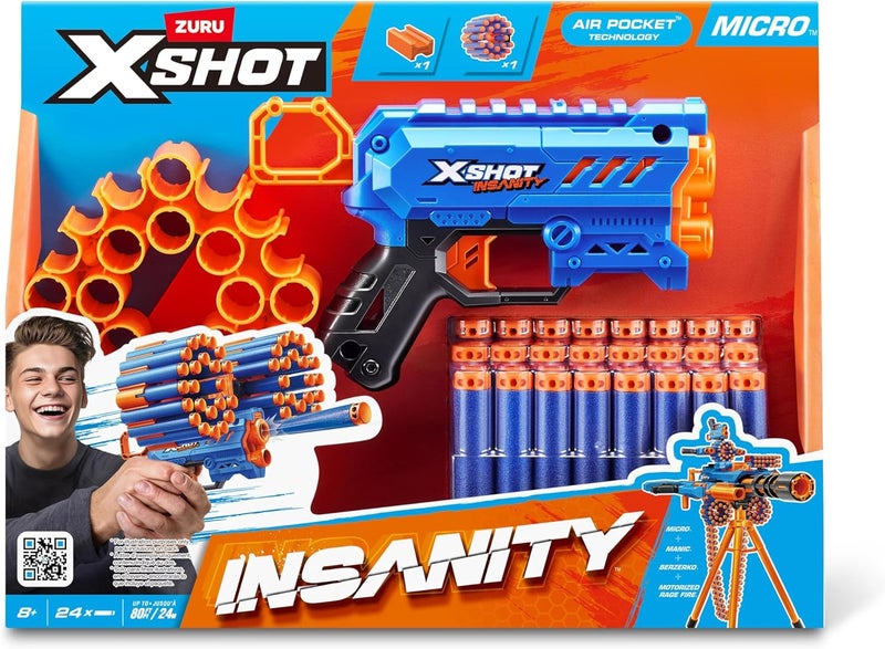 X-Shot Insanity Micro Blaster With 24 Darts - Image 1