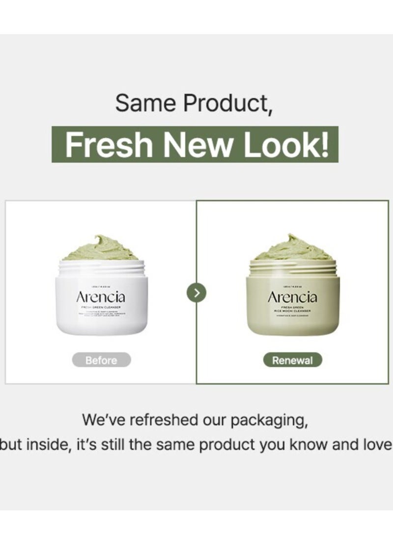 Fresh Green Rice Mochi Cleanser, Moisturizing and Deep Cleansing [Newest Version]