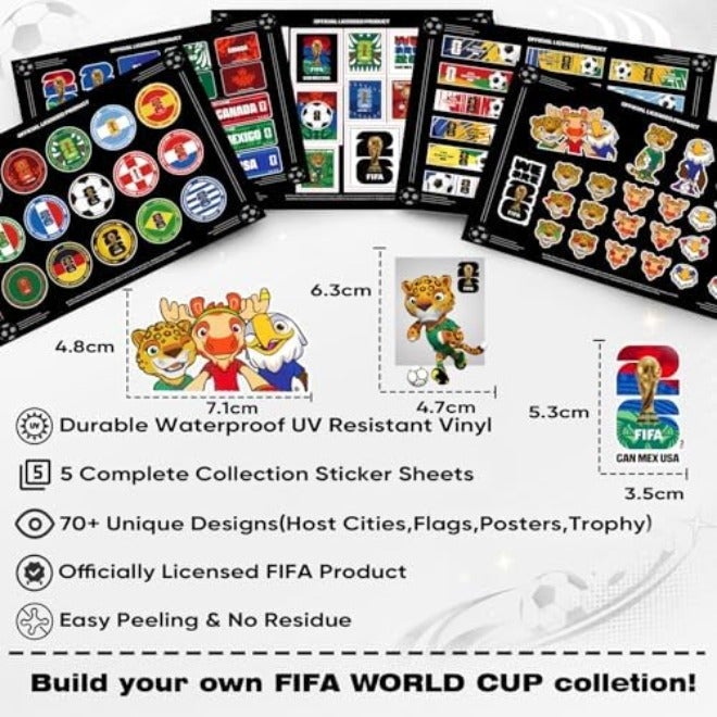 Mesuca FIFA World Cup 2026 Official Stickers - Waterproof Decals for All  Surfaces - Image 4