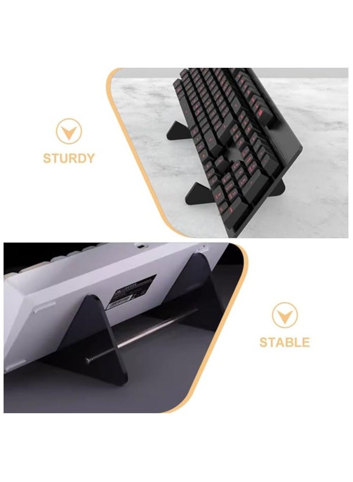 erorex Computer Keyboard Stand Keyboard Stand for Desk Keyboard Holder for Desk Keyboard Storage Holder Keyboard Display Shelf Mechanical Keyboard Holder Photo Frame Holders Rack Acrylic - Image 5