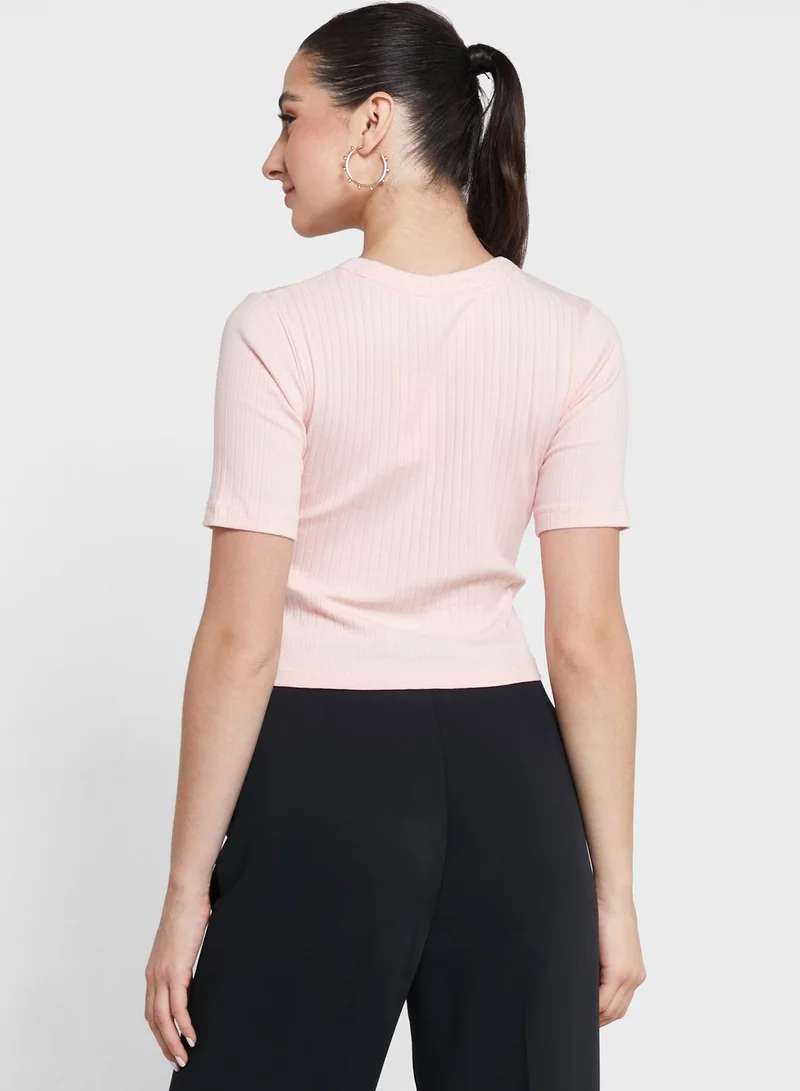 Calvin Klein Jeans Crew Neck Ribbed T-Shirt