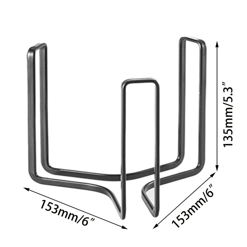 MINGFANITY Dinnerware Bowl Plate Holder Fit for 6.5 Inches Diameters Bowl, Metal Bowl Storage Dying Display Rack for Kitchen Drawer, Countertop, Cabinet, Shelf, Cupboard (Black, Small 4PCS) - Image 2