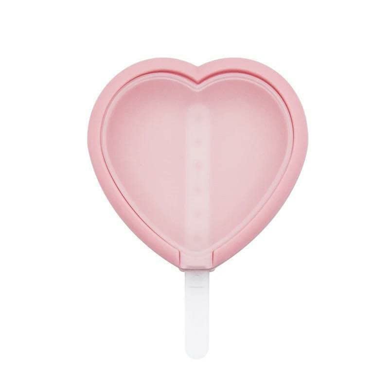 NIL JO Silicone Heart Shape Candy Mold Food Grade Silicone Frozen Ice Popsicle Kulfi Maker Silicone Mold Heart Shape Ice Pop Mold for DIY with Lid4 PIS SetMulti Color - Image 1