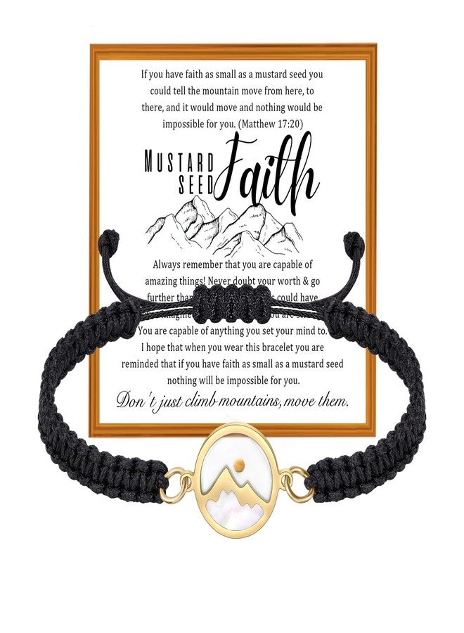 PARTNER Mustard Seed Jewelry Bracelets Mustard Seed Christian Gifts for Women Religious Faith Gifts for Christians (Mountain Pearlescent Gold) - Image 1