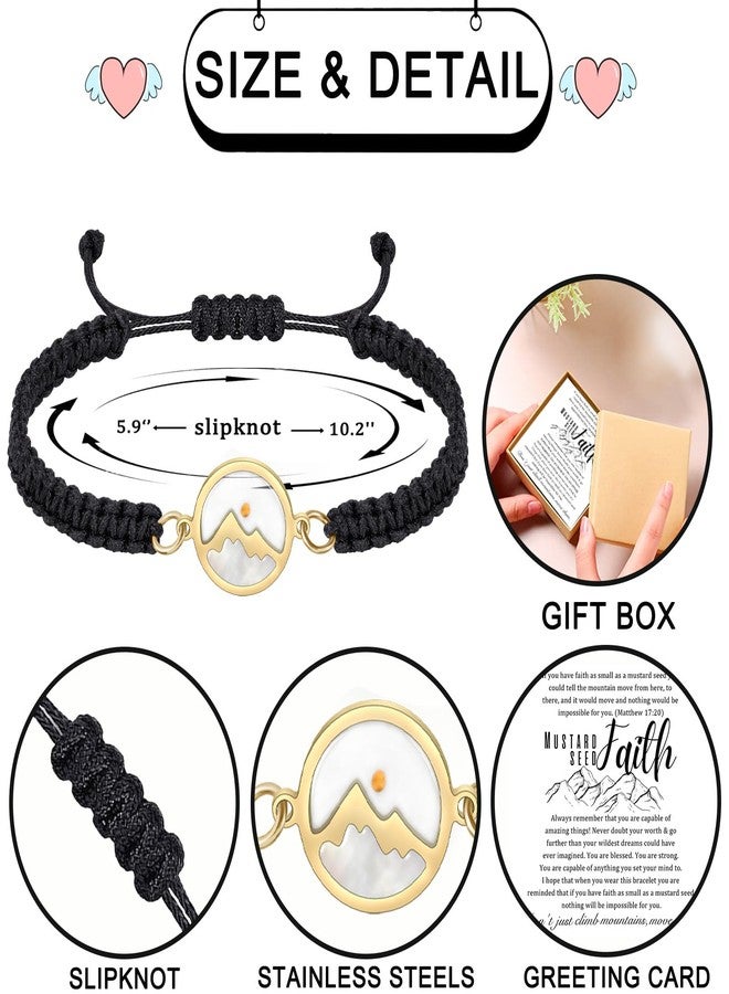 PARTNER Mustard Seed Jewelry Bracelets Mustard Seed Christian Gifts for Women Religious Faith Gifts for Christians (Mountain Pearlescent Gold) - Image 5