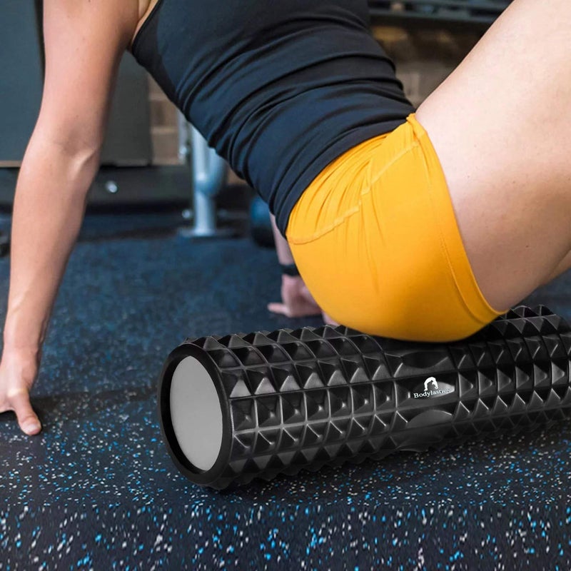 Bodylastics 6-in-1 18" large Size Foam Roller Kit Includes Massage Stick, 3 Massage Balls & Storage Bag for Pre & Post Workout Sessions, Physical Therapy, Deep Tissue Pain Relief, Myofascial Release - Image 4