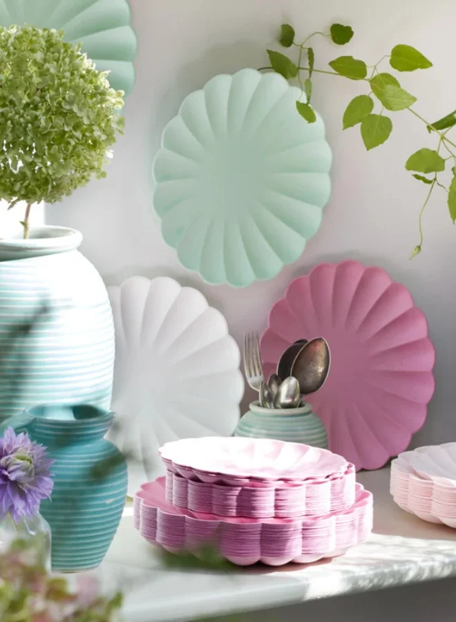 Meri Meri Deep Pink Simply Eco Large Plates