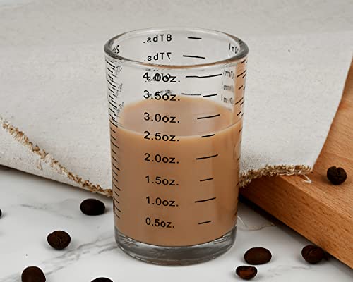 DS.DISTINCTIVE STYLE DS. DISTINCTIVE STYLE Measuring Cup 2 Pieces Shot Glass Measuring Cup with 4 Kinds of Measuring Scale for Small Amount Liquid (Black, 120ml) - Image 4