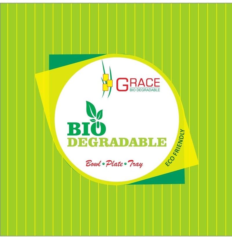 GRACE PAPER GLASS Grace Biodegradable, Compostable, Ecofriendly, Disposable 7 inch Round Plate (Pack of 100) - Image 4