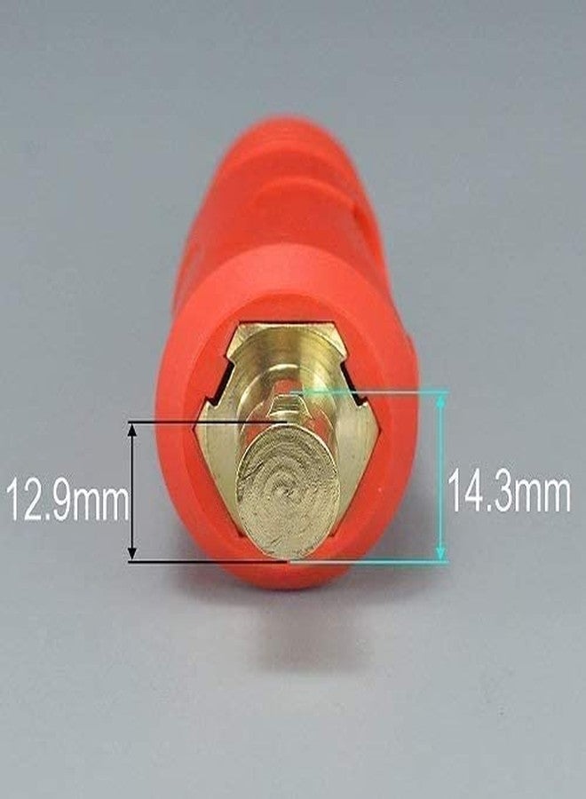 RIVERWELD موصل لوحة كابل لحام TIG من RIVERWELD، طراز DKJ35-50، بقدرة 315 أمبير، متوفر باللونين الأحمر والأسود، بتصميم Dinse سريع التركيب، 4 قطع - Image 5