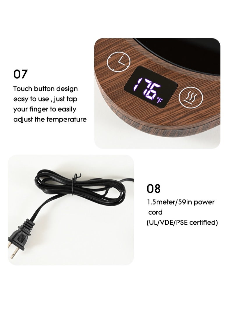 Coffee Heating Pad with Three Adjustable Levels, 40-80 ℃ Drinks Thermostat Coaster - Image 3