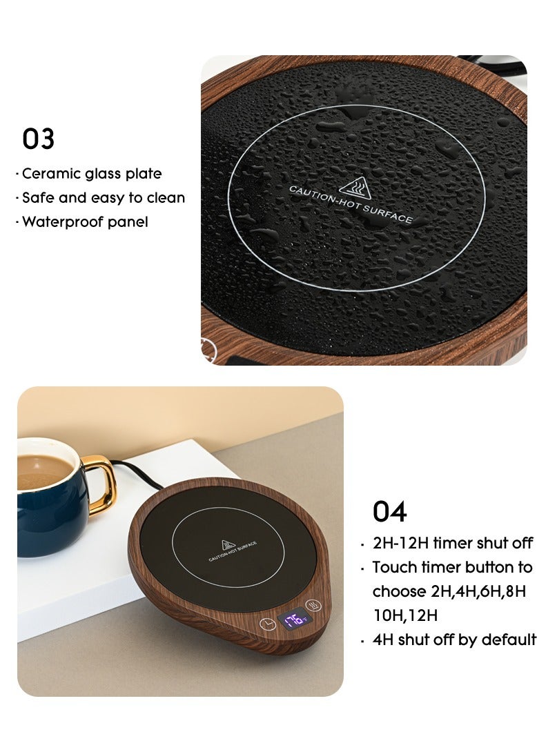 Coffee Heating Pad with Three Adjustable Levels, 40-80 ℃ Drinks Thermostat Coaster - Image 5