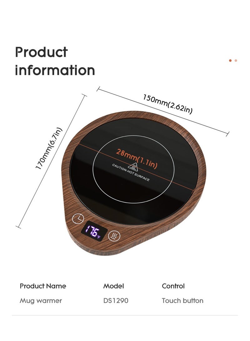 Coffee Heating Pad with Three Adjustable Levels, 40-80 ℃ Drinks Thermostat Coaster - Image 2
