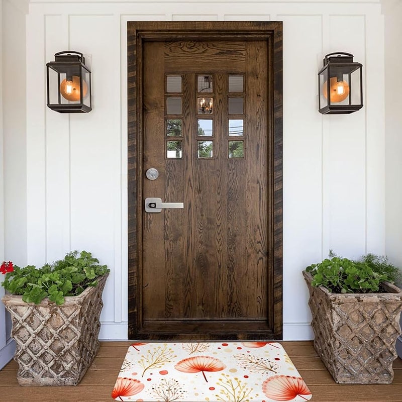 Seashell Water Plants Doormat 16x24 Indoor Outdoor Front Door Mat For Patio Garage Porch - Image 1