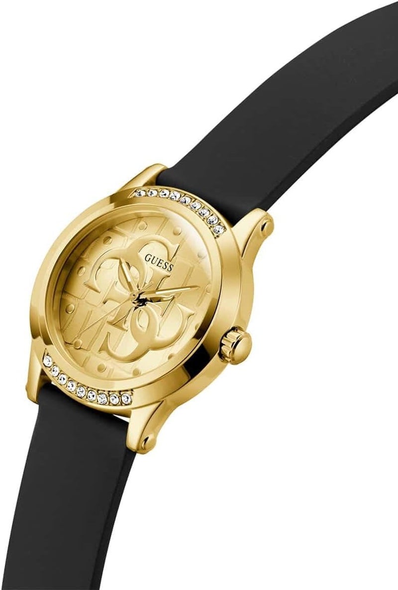 GUESS Women's Analog Watch with Black Silicone Strap - Image 5