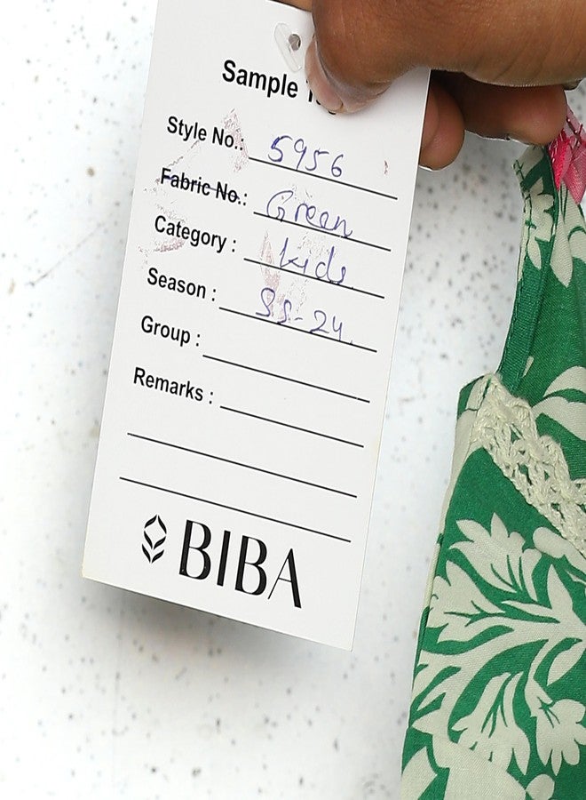 BIBA Girls PRINTED GATHERED KID(KWSPRING SONGS5956_GREEN_9) - Image 5