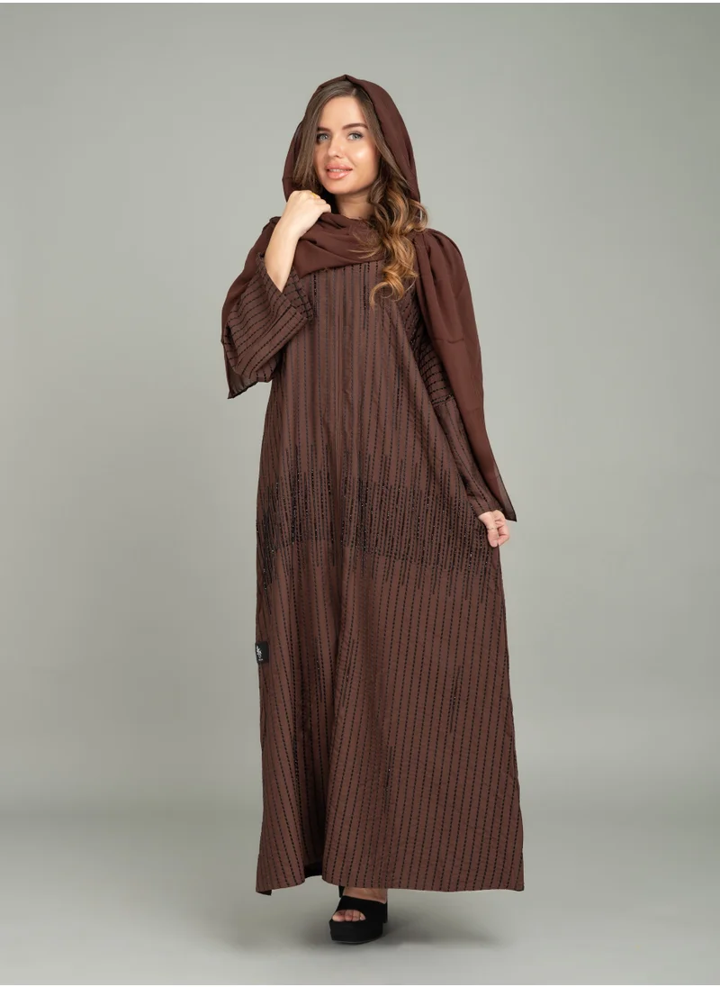 اكسا عباية اماراتية عصرية مطرزة AIK5080