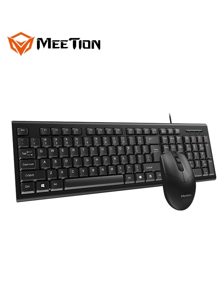 Meetion USB Wired Combo C100 Waterproof design Classic full-size layout High-quality membrane keyboard - Image 1