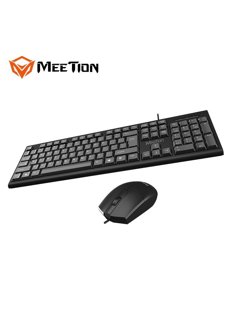 Meetion USB Wired Combo C100 Waterproof design Classic full-size layout High-quality membrane keyboard - Image 5