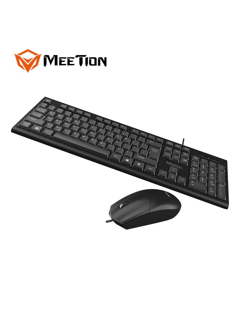 Meetion USB Wired Combo C100 Waterproof design Classic full-size layout High-quality membrane keyboard - Image 4