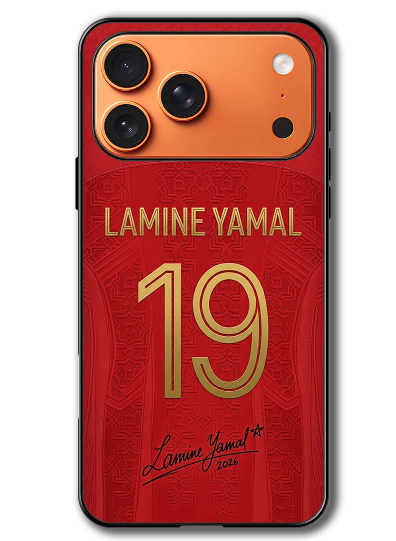 Theodor Case Compatible with Apple iPhone 17 Pro Max 6.9 Inch Protection Shockproof Bumper Cover Lamine Yamal - Image 1