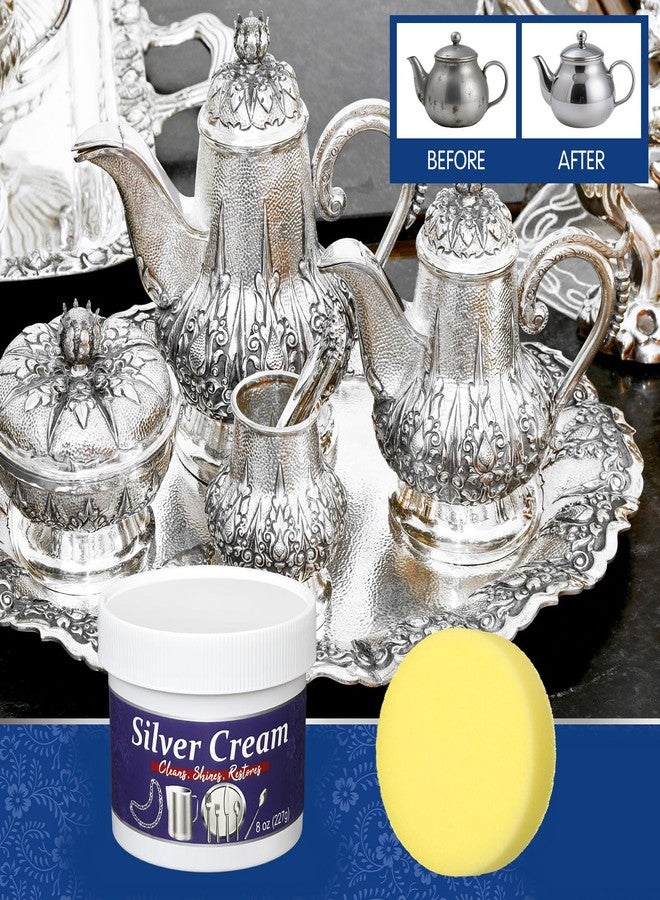 Heigble 4 Pack Silver and Copper Cream Cleaner and Polish Cream 8 Ounce Each Metal Polish for Silver Copper Brass Jewelry Chrome Sink Silverware Cleaner Brass Tarnish Remover - Image 4