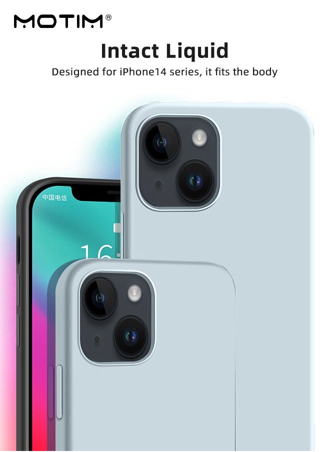 Motim Liquid Silicone Case for iPhone 14/14 Plus Full-Body Protection Soft Gel Rubber Cover Slim Shockproof Anti-Scratch Bumper Phone Case  - Image 4
