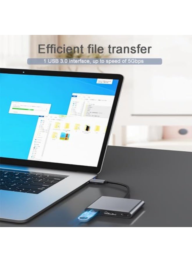 USB C to HDMI Adapter for iPhone, Type C to 4K HDMI Adapter with 100W PD  USB 3.0 Port Multiport Digital AV Converter for MacBook Pro/air, iPad Pro/air, iPhone 15, Tablets, Switch and USB-C Device - Image 3