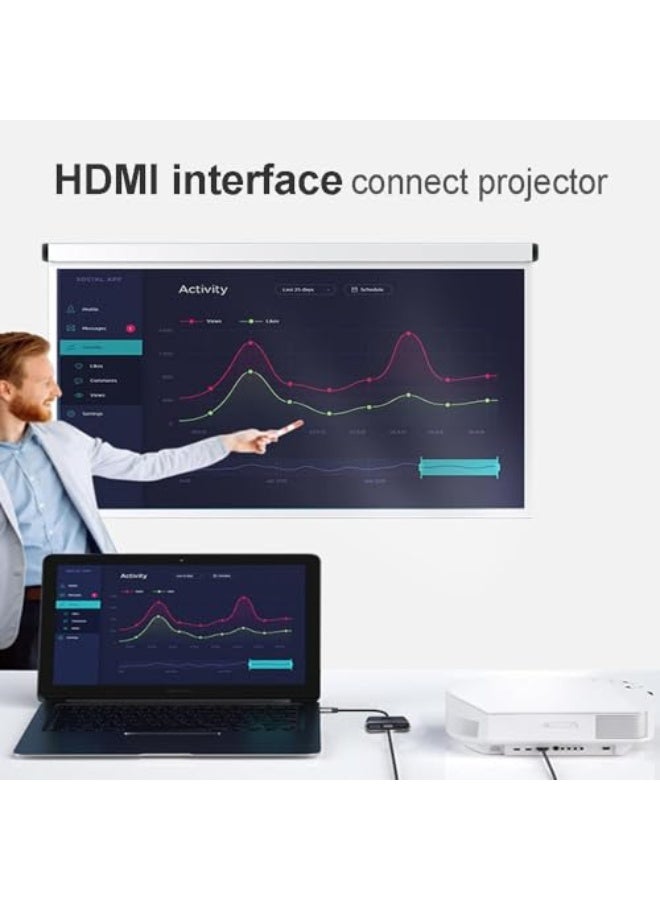 USB C to HDMI Adapter for iPhone, Type C to 4K HDMI Adapter with 100W PD  USB 3.0 Port Multiport Digital AV Converter for MacBook Pro/air, iPad Pro/air, iPhone 15, Tablets, Switch and USB-C Device - Image 2