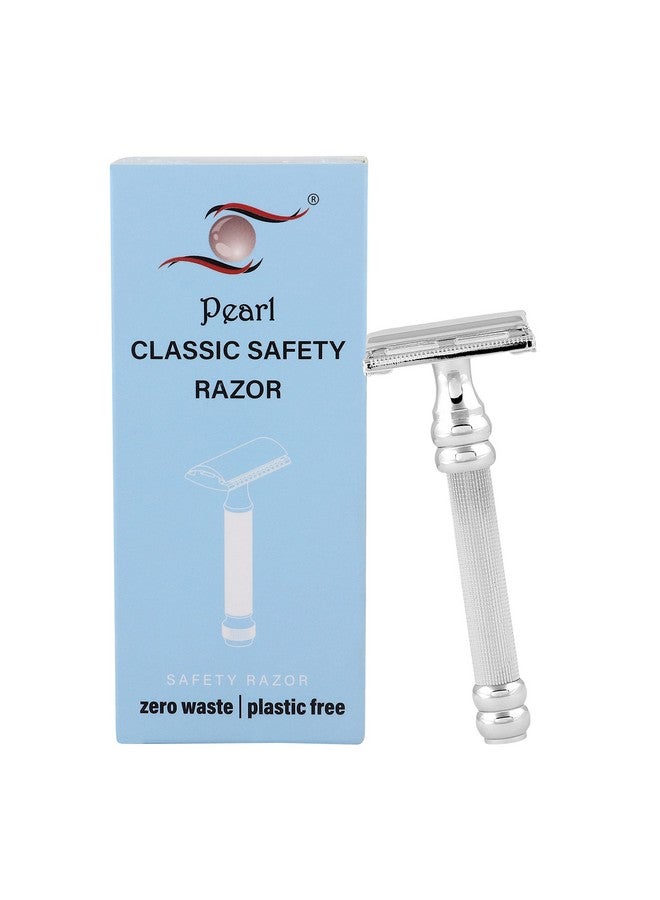 PEARL Men Shaving Double Edge Butterfly Safety Razor Sbf11 (Chrome) - Image 1