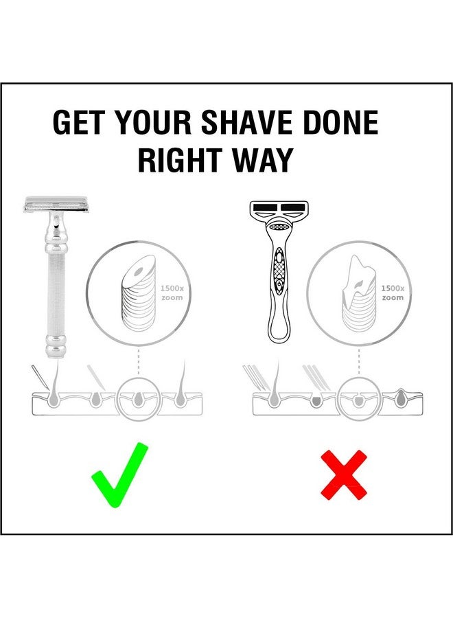 PEARL Men Shaving Double Edge Butterfly Safety Razor Sbf11 (Chrome) - Image 2