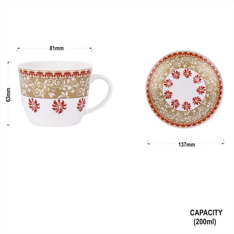 Dandy lines England by DATA Dandy Lines Royal Cups and Saucers Udaipur 53019 Pack of 12 - Image 4