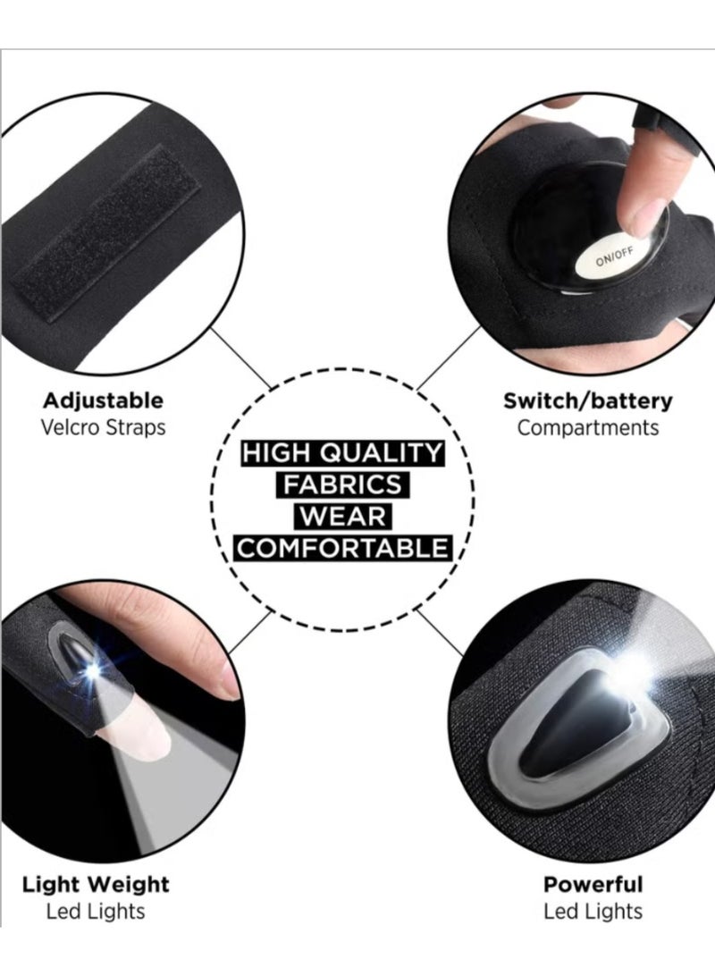 Flashlight Gloves for Men Flexible LED Gloves for Working in Darkness and Night Reading Finger Light Gloves for Mechanic Work and Other Outdoor Activities - Image 4