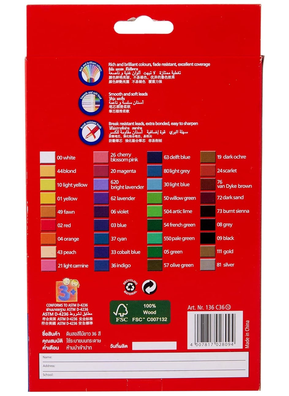 STAEDTLER Staedtler Luna Coloured Pencil Set Pack of 36  - Image 3