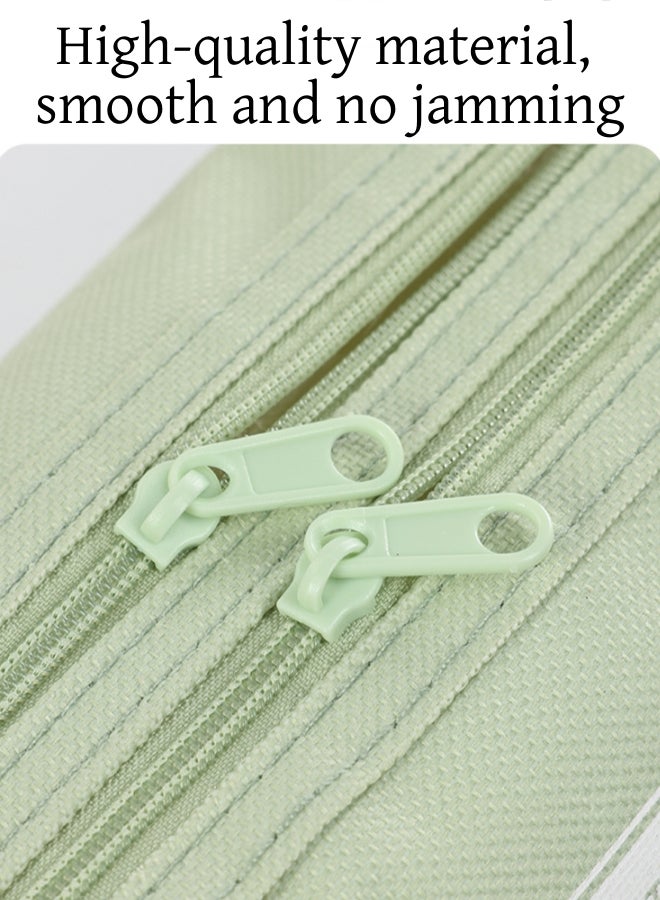 Loquat Double Compartment Oxford Pencil Case, Compact Multi-Pocket Pencil Case, Can Be Used As A Cosmetic Bag, Durable And Dustproof, Suitable For Boys Or Girls, Students, School, College Or Office, - Image 5