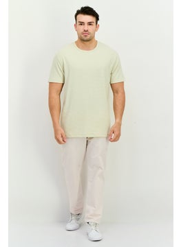 French Connection Men Crew Neck Short Sleeve Textured T-shirts, Cream  - Image 4