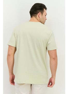 French Connection Men Crew Neck Short Sleeve Textured T-shirts, Cream  - Image 3