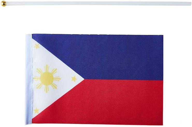mflagperft Philippines Flag Filipino Flag, Small Mini Handheld Philippines Flags on Stick, Ideal for Party Parades Sports Events Patriotic Festival Decorations - Image 3