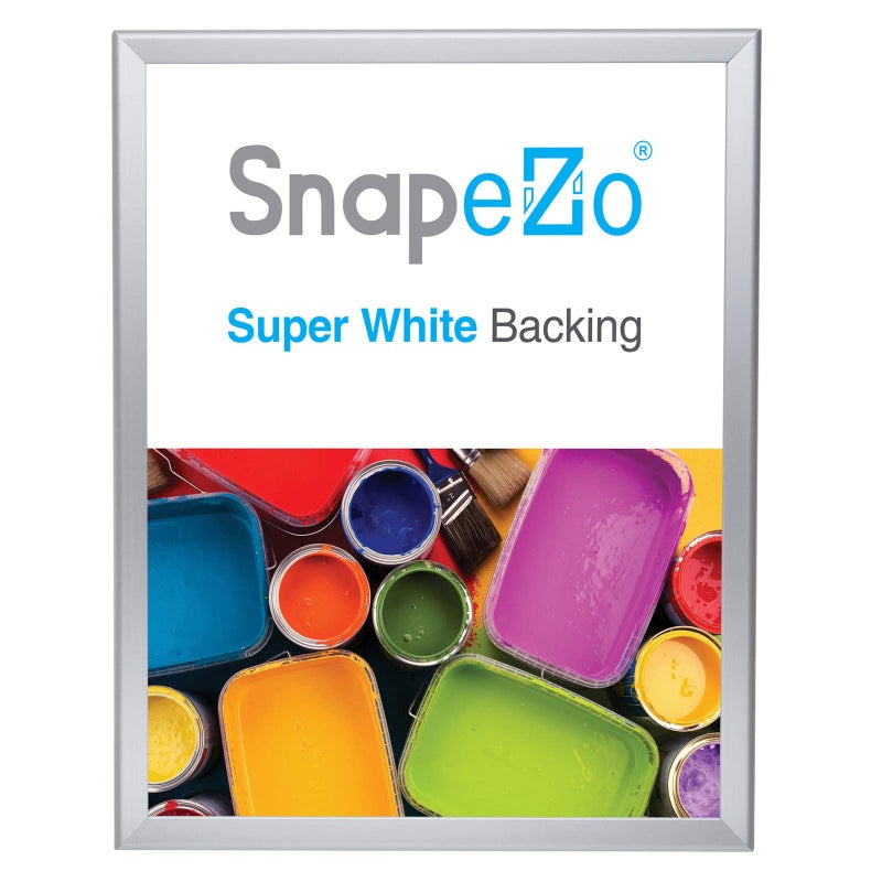 SnapeZo Photo Frame 18x24, Silver, 1.25 Inch Aluminum Profile, Front-Loading Snap Frame, Wall Mounting, Professional Series - Image 2