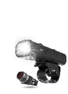 2021 Bike Light Set, USB Rechargeable Super Bright LED Waterproof Headlight Front Lights and Back Rear Lights, Easy Mount 4 Mode Cycle Fits All Bicycles