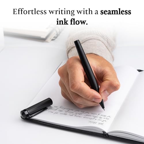 Ellington Pens Luxury Rollerball Pen Set - Smooth Writing, Elegant Design, Quick-Drying, Refillable Liquid Ink, 2 Refills (Black, Blue), Ideal for Professionals, Students - Image 4