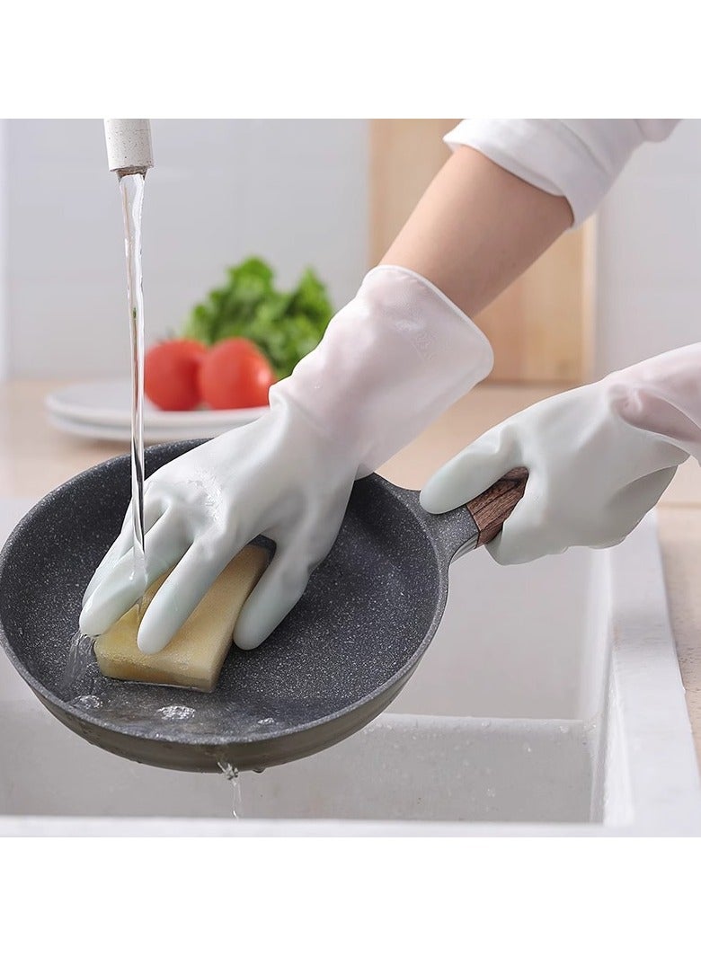Multifunctional Kitchen Dishes Cleaning Waterproof Long Sleeved Skin Care Gloves Dishwashing Gloves Rubber Cleaning Gloves for Household Non Slip Household Cleaning Gloves - Image 2