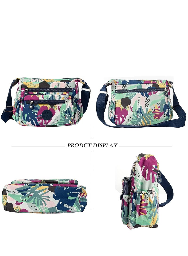 KASTWAVE Women's Waterproof Multi-Pocket Crossbody Handbags Casual Printed Canvas Shoulder Bags for Outdoor - Image 2