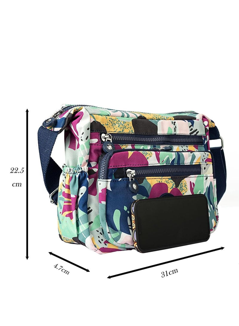 KASTWAVE Women's Waterproof Multi-Pocket Crossbody Handbags Casual Printed Canvas Shoulder Bags for Outdoor - Image 5
