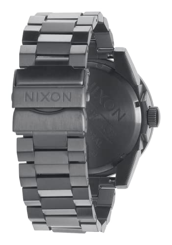 NIXON ساعة نيكستون كوربورال SS A3461062-00. لون رمادي مطفي وأسود للرجال (وجه ساعة رمادي مطفي وأسود بحجم 48 مم. حزام رمادي بحجم 24 مم) - Image 3