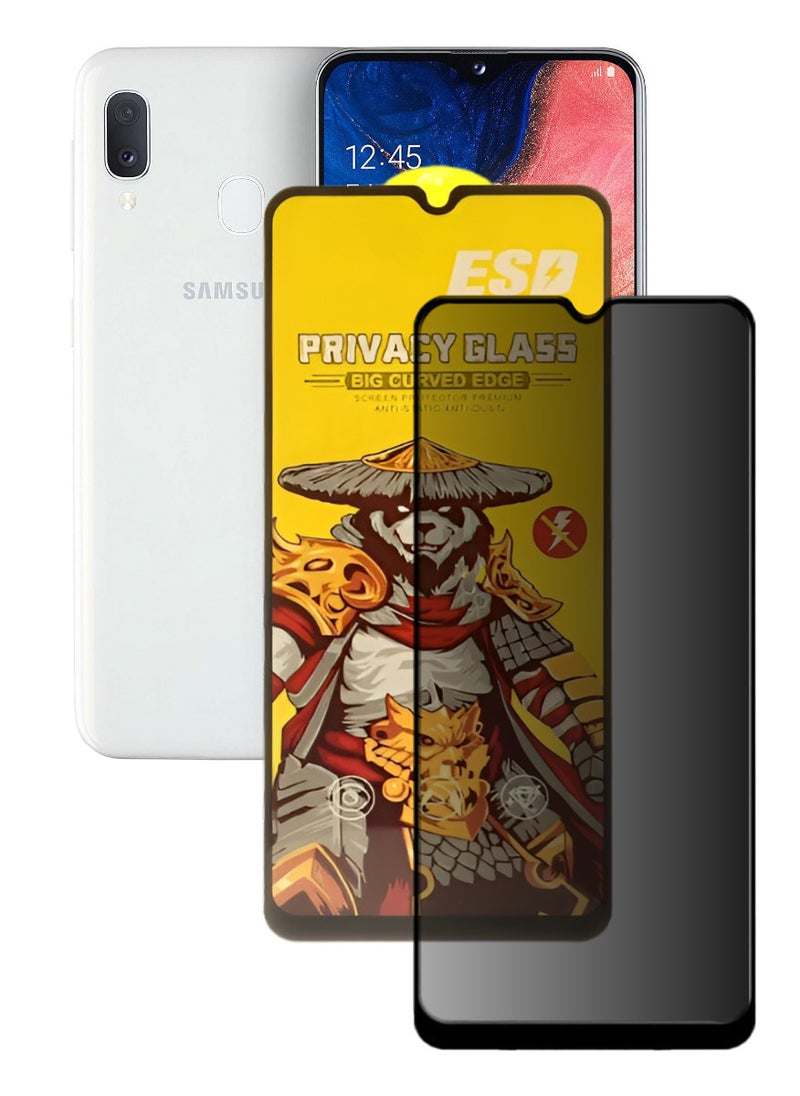 ESD Tempered Dustproof Privacy Glass Screen Protector Compatible For Samsung Galaxy A20 - Image 1
