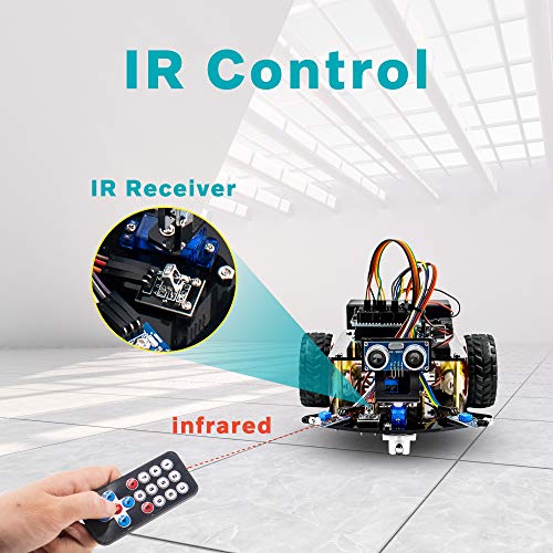 Hosyond مجموعة سيارة روبوت ذكية من هوسيوند، سيارة تحكم عن بعد 2WD متوافقة مع Arduino IDE مع دليل تعليمات - Image 3