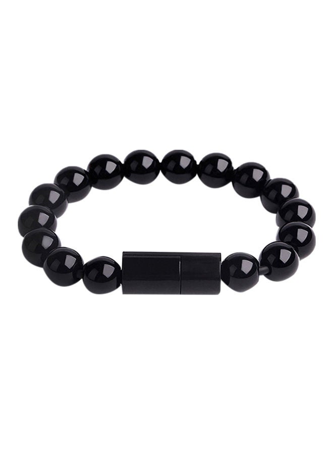 NIBEMINENT Micro USB Charging Bracelet Black  - Image 1
