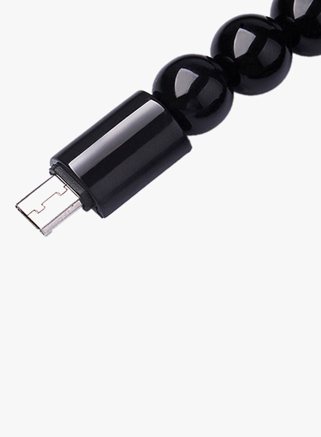 NIBEMINENT Micro USB Charging Bracelet Black  - Image 2